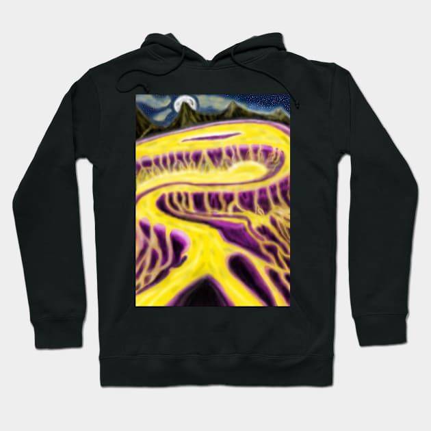 Moonlight lava flow Hoodie by Cobb's Creations